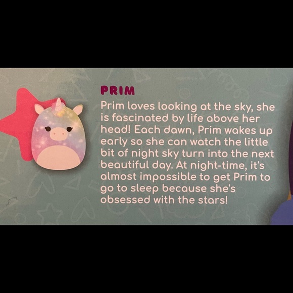 Squishmallows Prim the Unicorn 5" Stuff Plushie NEW - Picture 5 of 5